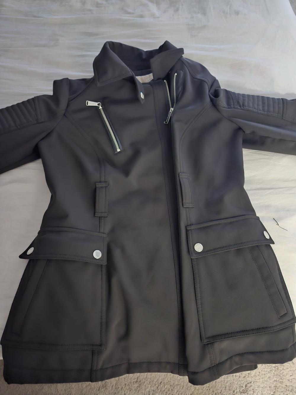 Micheal KORS Women’s Black Zip-Front Jacket